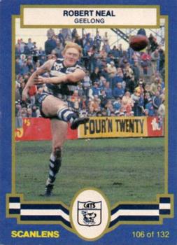 1986 Scanlens VFL #106 Robert Neal Front